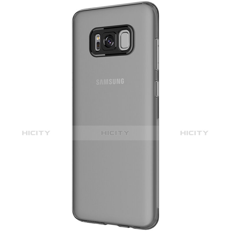 Samsung Galaxy S8 Plus用極薄ソフトケース シリコンケース 耐衝撃 全面保護 クリア透明 T15 サムスン ブラック
