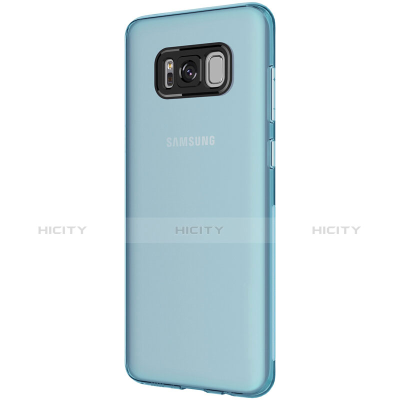 Samsung Galaxy S8 Plus用極薄ソフトケース シリコンケース 耐衝撃 全面保護 クリア透明 T15 サムスン ネイビー