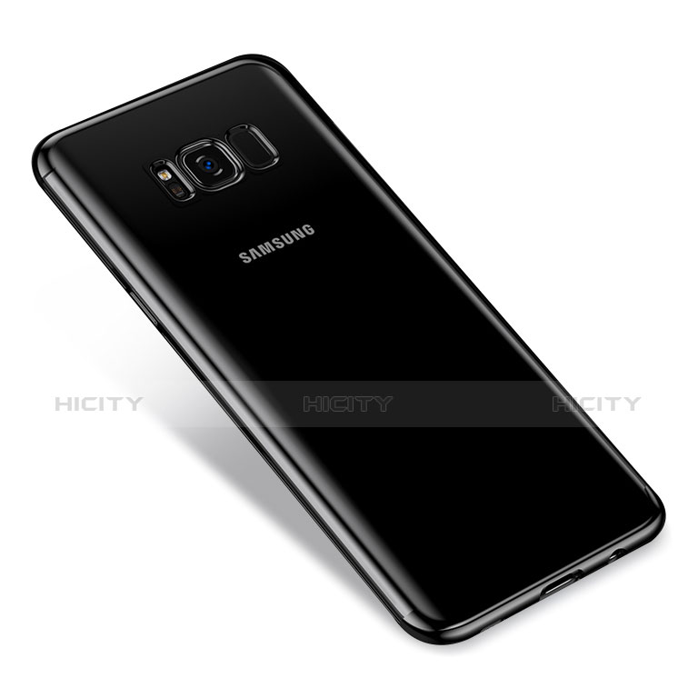 Samsung Galaxy S8 Plus用極薄ソフトケース シリコンケース 耐衝撃 全面保護 クリア透明 T17 サムスン ブラック