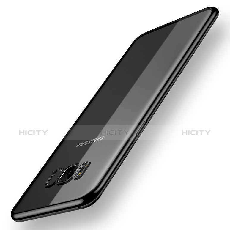 Samsung Galaxy S8 Plus用極薄ソフトケース シリコンケース 耐衝撃 全面保護 クリア透明 H05 サムスン ブラック