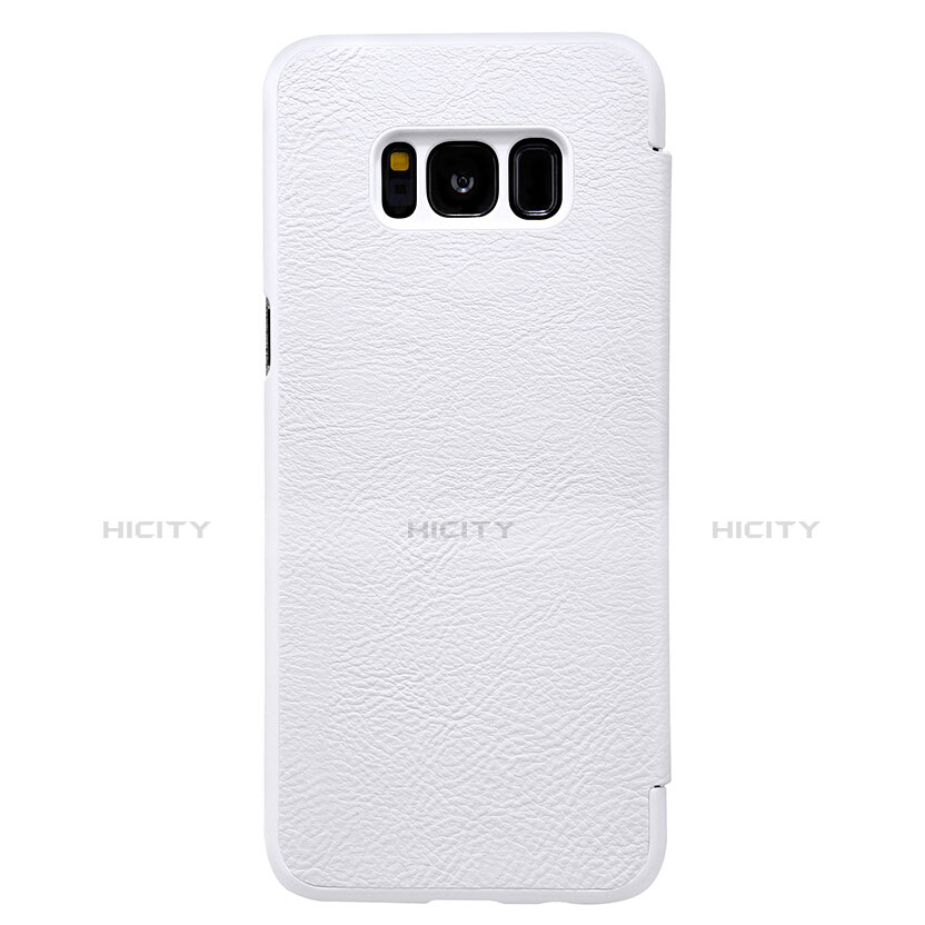 Samsung Galaxy S8 Plus用手帳型 レザーケース スタンド L01 サムスン ホワイト