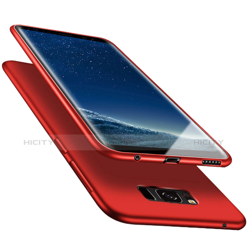 Samsung Galaxy S8 Plus用極薄ソフトケース シリコンケース 耐衝撃 全面保護 S06 サムスン レッド