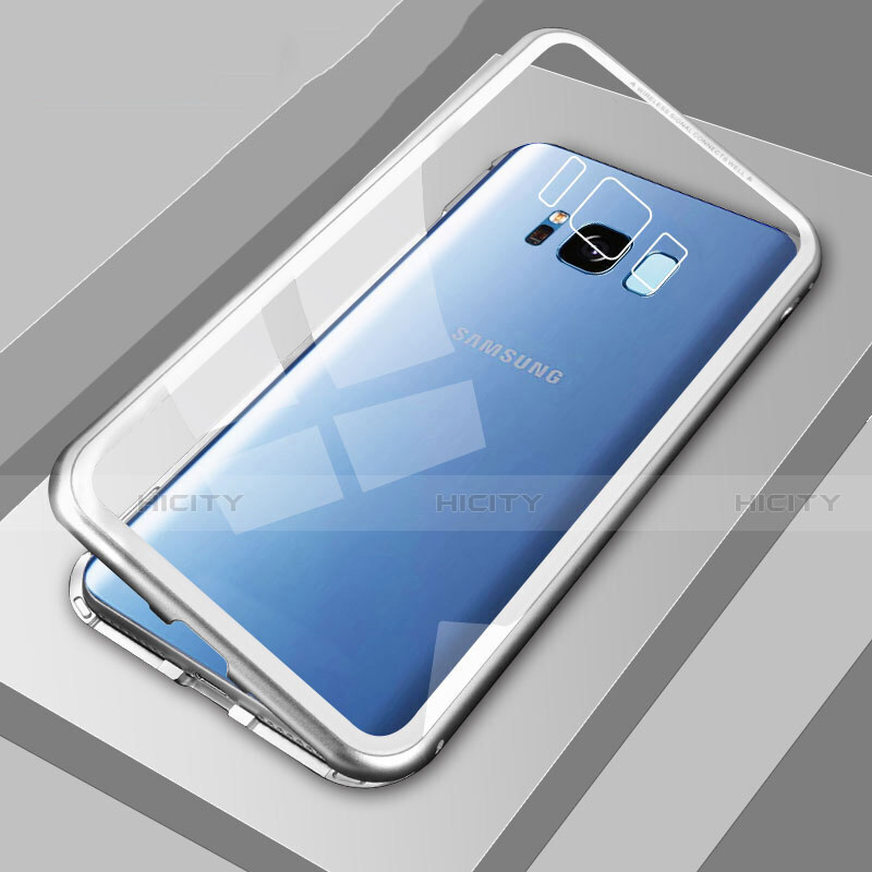 Samsung Galaxy S8 Plus用ケース 高級感 手触り良い アルミメタル 製の金属製 360度 フルカバーバンパー 鏡面 カバー M04 サムスン 