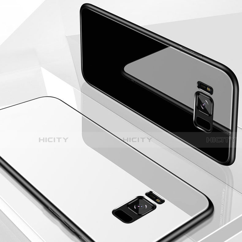 Samsung Galaxy S8 Plus用ハイブリットバンパーケース プラスチック 鏡面 カバー アンド指輪 マグネット式 サムスン 
