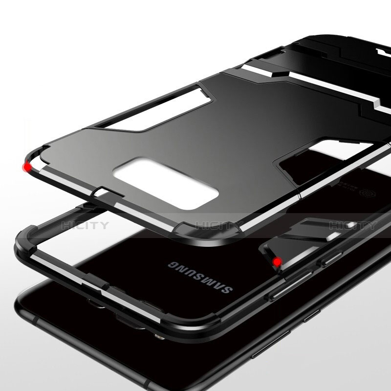 Samsung Galaxy S8 Plus用ハイブリットバンパーケース スタンド プラスチック 兼シリコーン カバー A01 サムスン 