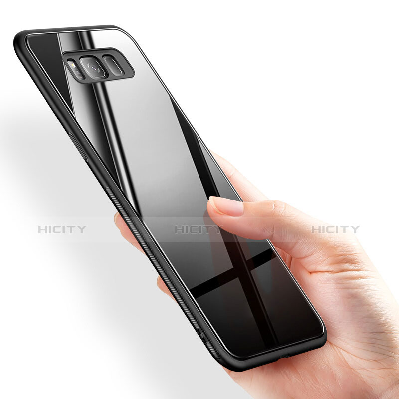 Samsung Galaxy S8 Plus用ハイブリットバンパーケース プラスチック 鏡面 カバー サムスン 