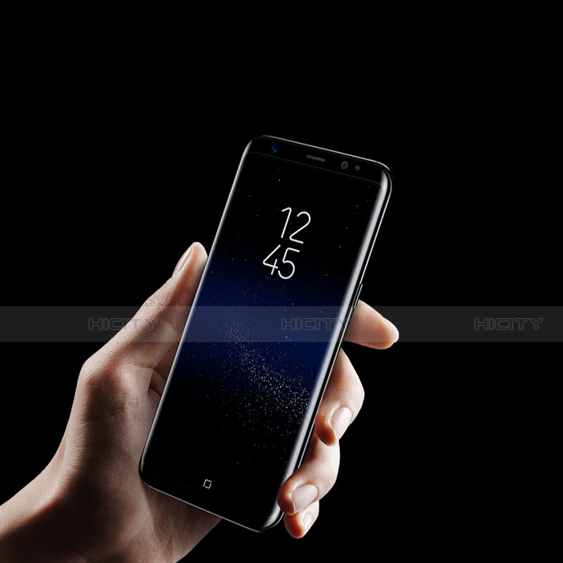 Samsung Galaxy S8 Plus用強化ガラス フル液晶保護フィルム F09 サムスン ブラック