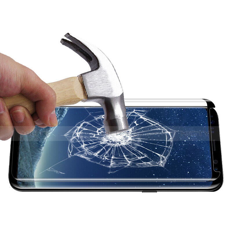 Samsung Galaxy S8 Plus用強化ガラス フル液晶保護フィルム F11 サムスン ブラック