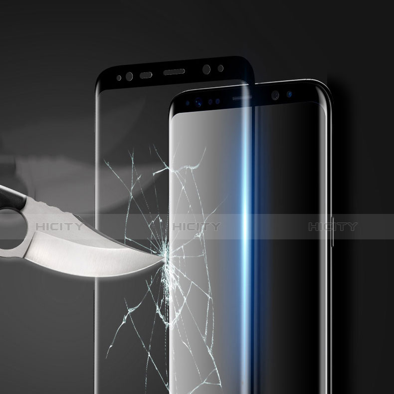 Samsung Galaxy S8 Plus用強化ガラス フル液晶保護フィルム サムスン ブラック