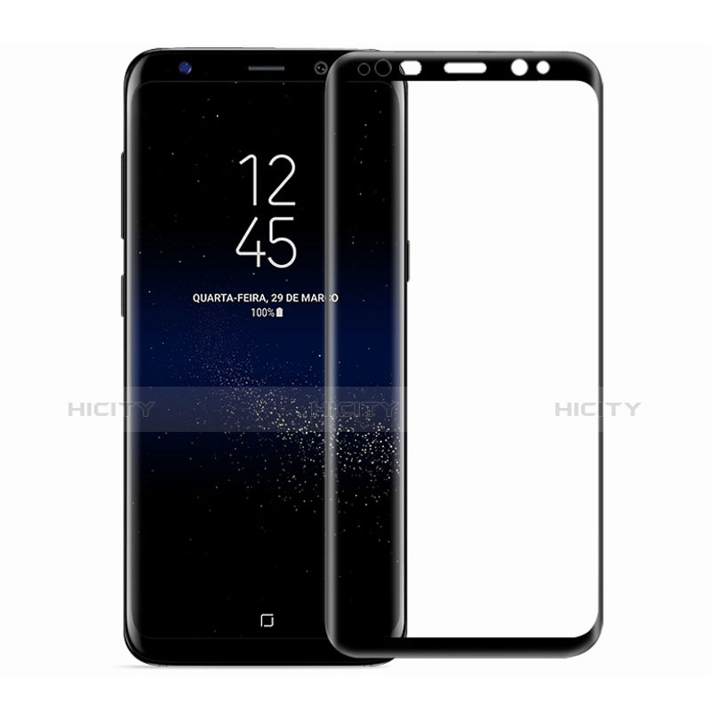 Samsung Galaxy S8 Plus用強化ガラス フル液晶保護フィルム F03 サムスン ブラック