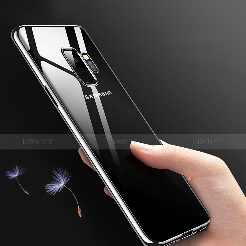 Samsung Galaxy S9用極薄ソフトケース シリコンケース 耐衝撃 全面保護 クリア透明 カバー サムスン シルバー