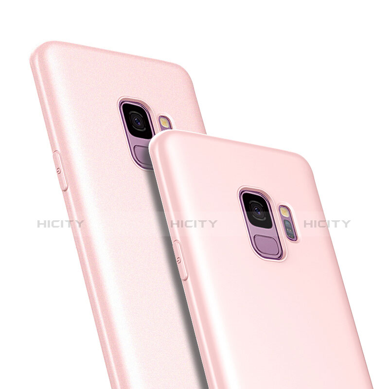 Samsung Galaxy S9用360度 フルカバー極薄ソフトケース シリコンケース 耐衝撃 全面保護 サムスン ピンク