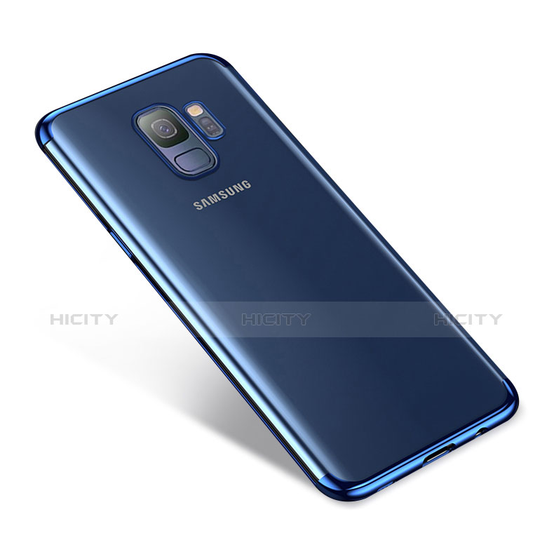 Samsung Galaxy S9用極薄ソフトケース シリコンケース 耐衝撃 全面保護 クリア透明 H03 サムスン ネイビー
