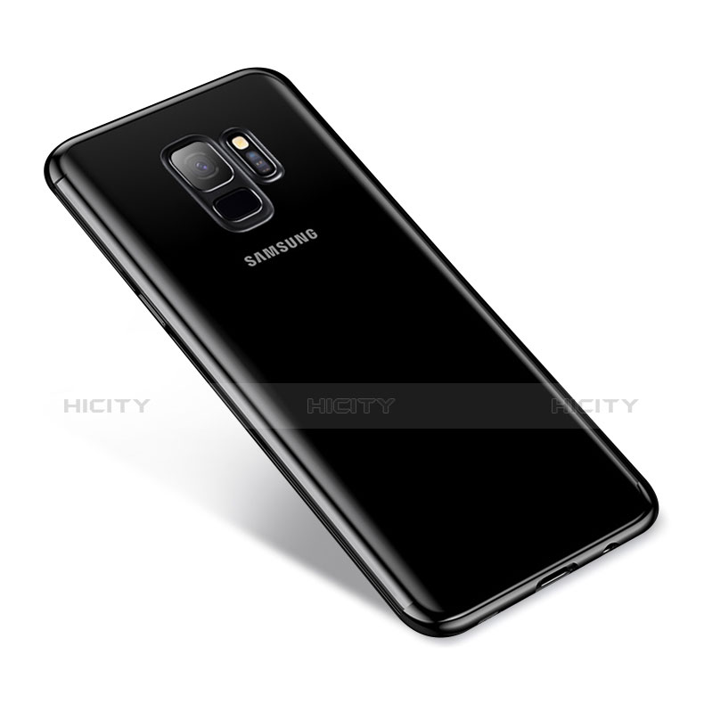Samsung Galaxy S9用極薄ソフトケース シリコンケース 耐衝撃 全面保護 クリア透明 H03 サムスン ブラック