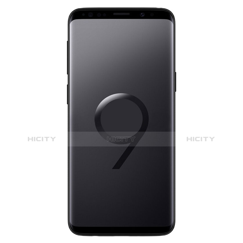 Samsung Galaxy S9用シリコンケース ソフトタッチラバー ツイル サムスン ブラック