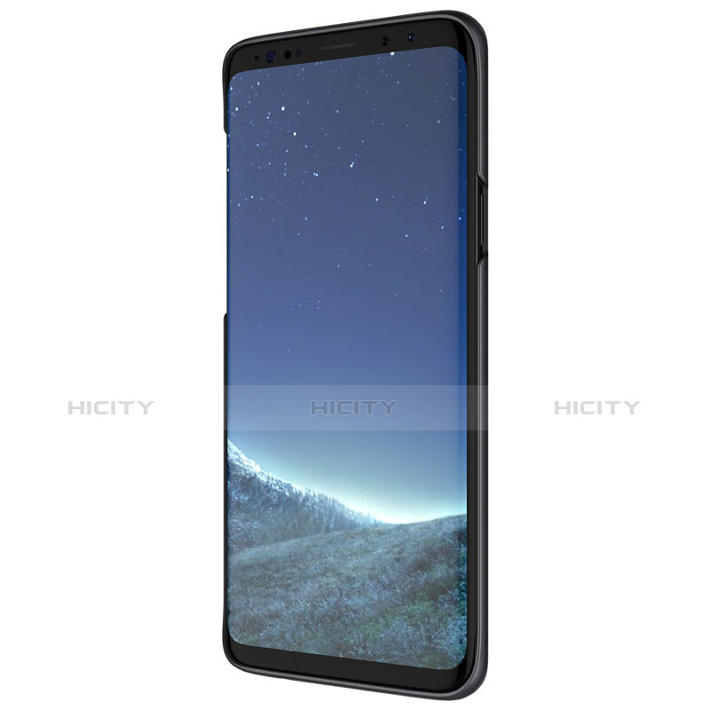 Samsung Galaxy S9用ハードケース プラスチック メッシュ デザイン M01 サムスン ブラック