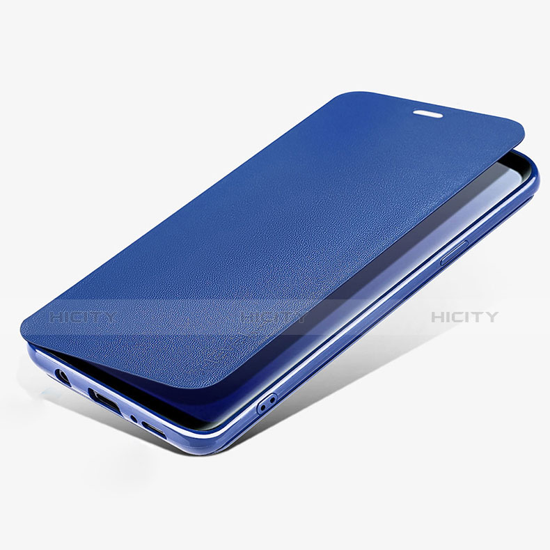 Samsung Galaxy S9用手帳型 レザーケース スタンド L02 サムスン ネイビー