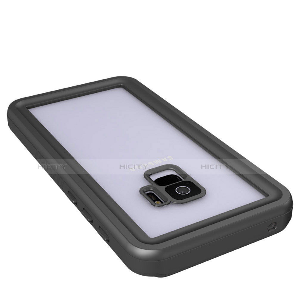 Samsung Galaxy S9用完全防水ケース ハイブリットバンパーカバー 高級感 手触り良い 360度 サムスン ブラック
