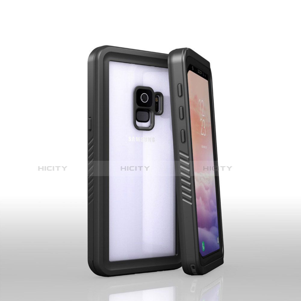Samsung Galaxy S9用完全防水ケース ハイブリットバンパーカバー 高級感 手触り良い 360度 サムスン ブラック