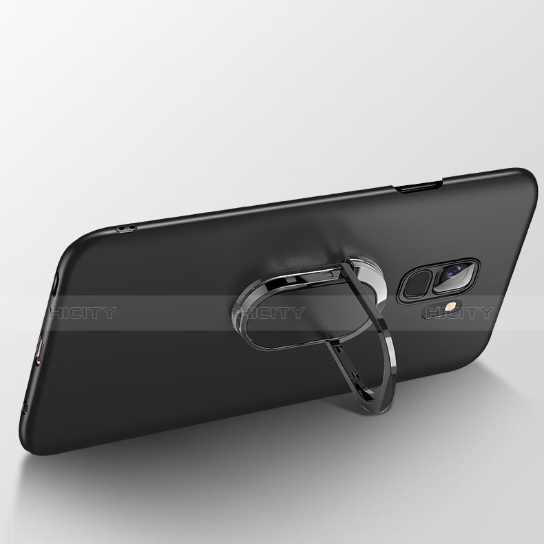 Samsung Galaxy S9用ハードケース プラスチック 質感もマット アンド指輪 A01 サムスン 