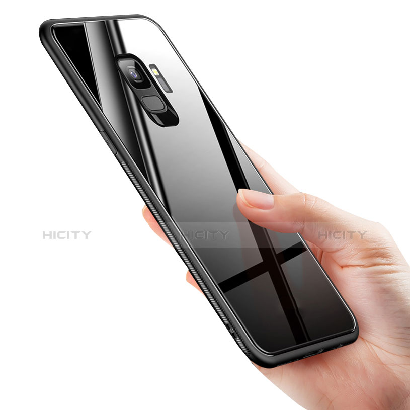 Samsung Galaxy S9用ハイブリットバンパーケース プラスチック 鏡面 カバー サムスン 
