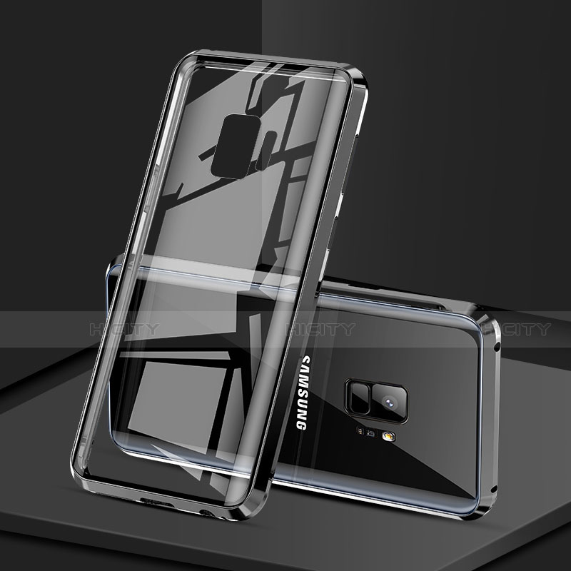 Samsung Galaxy S9用ケース 高級感 手触り良い アルミメタル 製の金属製 360度 フルカバーバンパー 鏡面 カバー M02 サムスン 