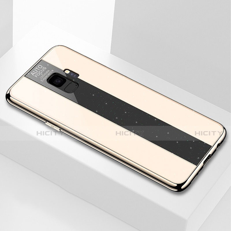Samsung Galaxy S9用ハイブリットバンパーケース プラスチック 鏡面 カバー M03 サムスン 
