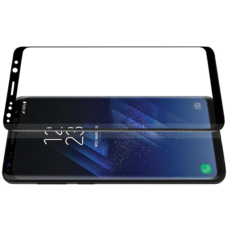 Samsung Galaxy S9用強化ガラス フル液晶保護フィルム F07 サムスン ブラック
