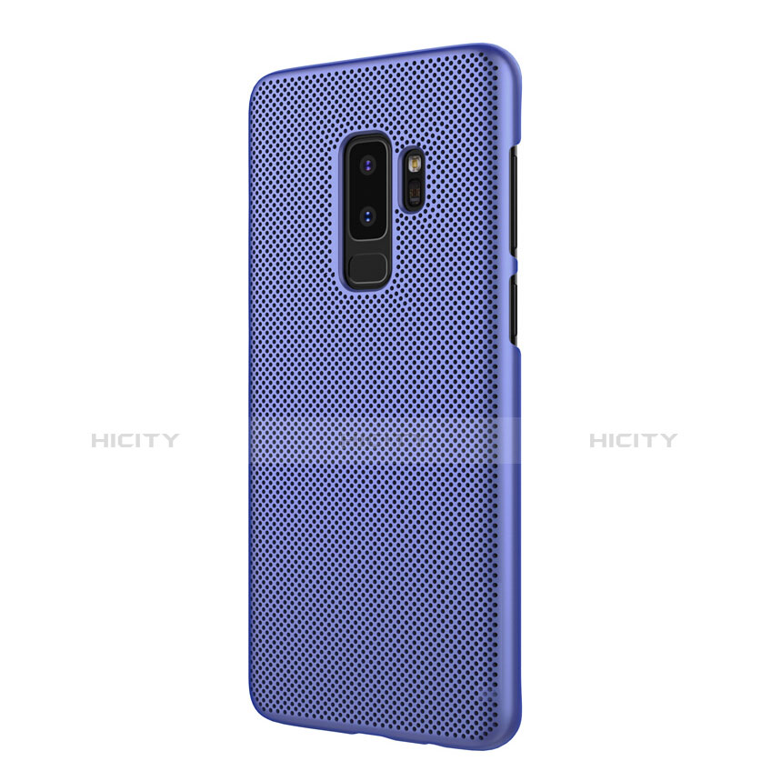 Samsung Galaxy S9 Plus用ハードケース プラスチック メッシュ デザイン R01 サムスン ネイビー