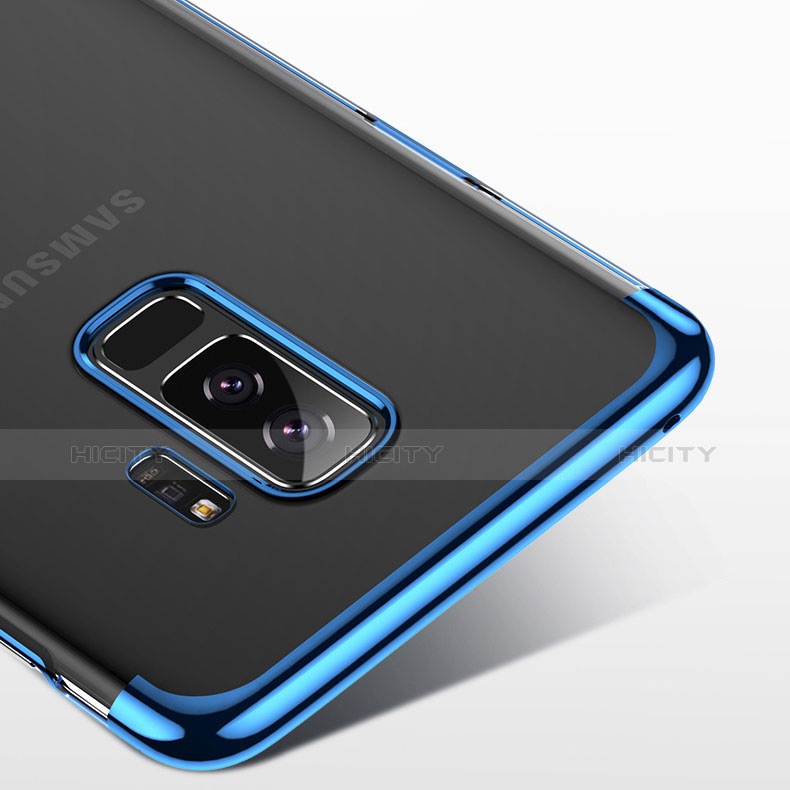Samsung Galaxy S9 Plus用極薄ソフトケース シリコンケース 耐衝撃 全面保護 クリア透明 T06 サムスン ネイビー