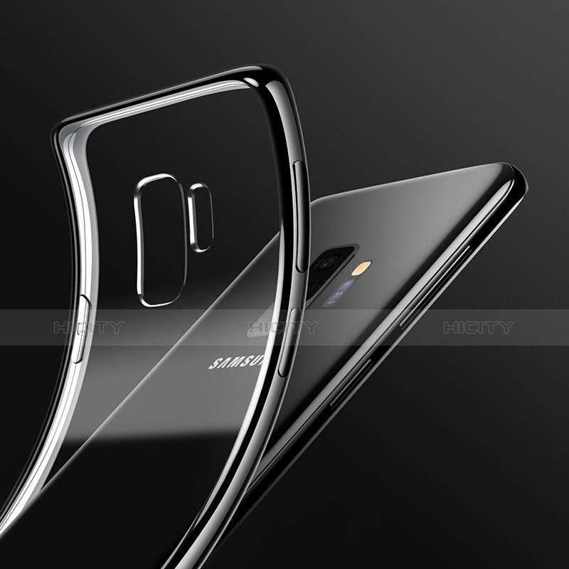 Samsung Galaxy S9 Plus用極薄ソフトケース シリコンケース 耐衝撃 全面保護 クリア透明 T09 サムスン ブラック