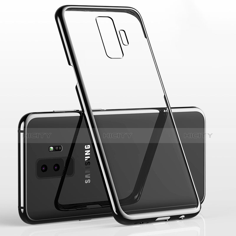 Samsung Galaxy S9 Plus用極薄ソフトケース シリコンケース 耐衝撃 全面保護 クリア透明 H02 サムスン ブラック