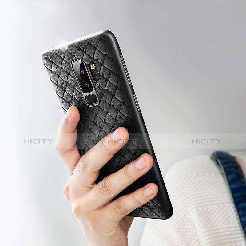 Samsung Galaxy S9 Plus用シリコンケース ソフトタッチラバー ツイル Z01 サムスン ブラック