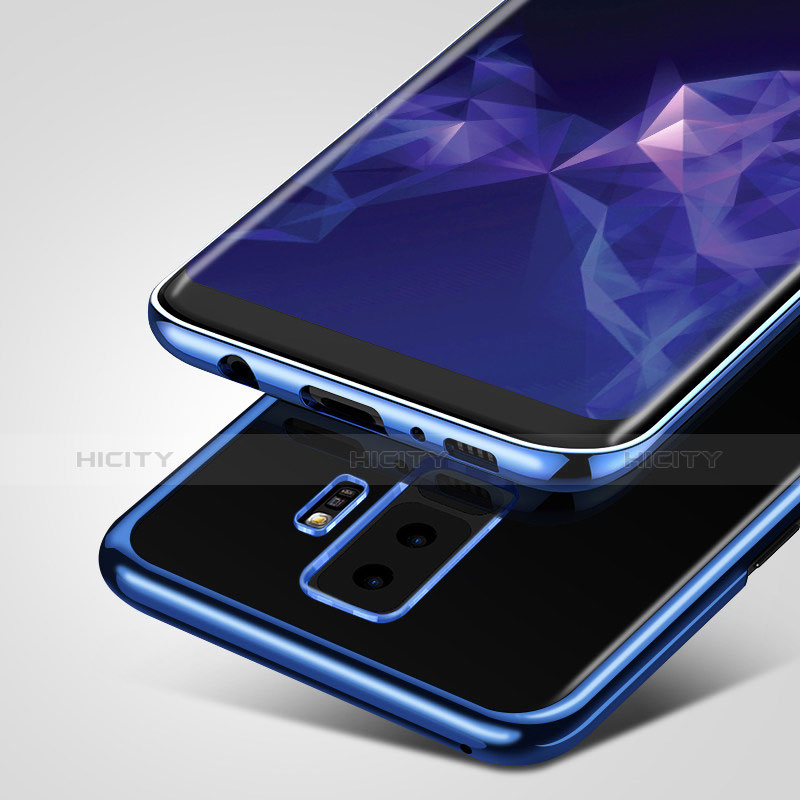 Samsung Galaxy S9 Plus用極薄ソフトケース シリコンケース 耐衝撃 全面保護 クリア透明 T12 サムスン ネイビー
