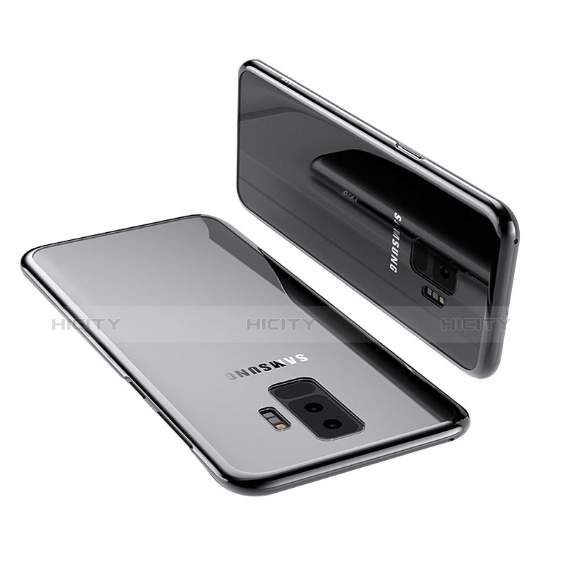 Samsung Galaxy S9 Plus用極薄ソフトケース シリコンケース 耐衝撃 全面保護 クリア透明 T12 サムスン ブラック