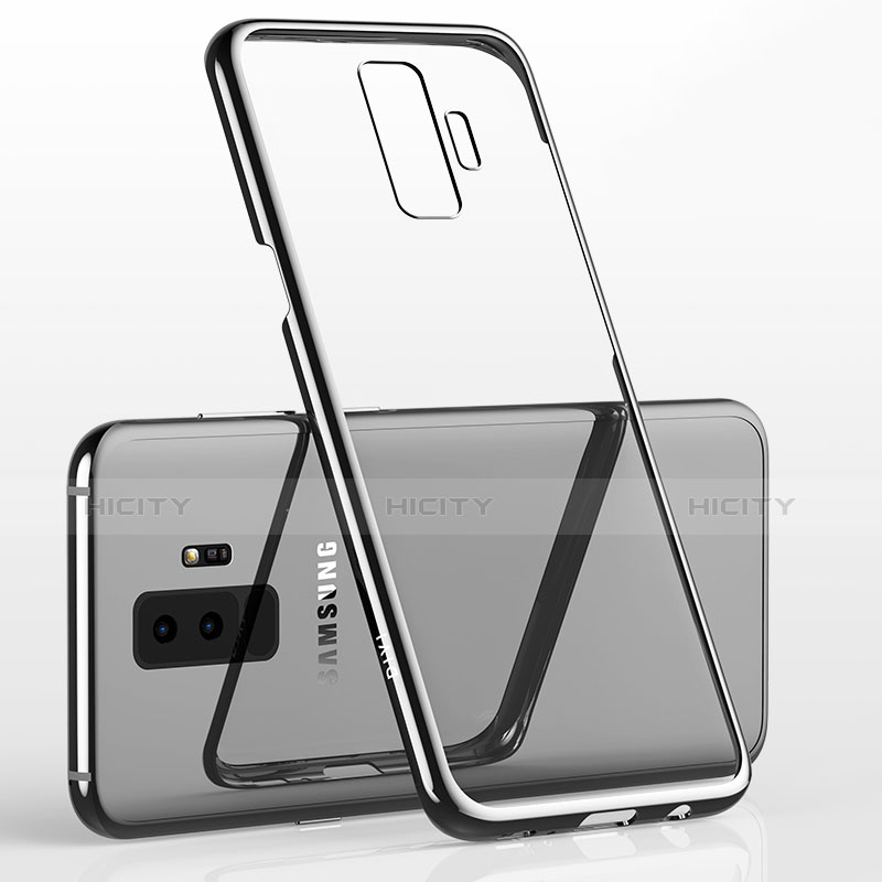 Samsung Galaxy S9 Plus用極薄ソフトケース シリコンケース 耐衝撃 全面保護 クリア透明 T12 サムスン シルバー
