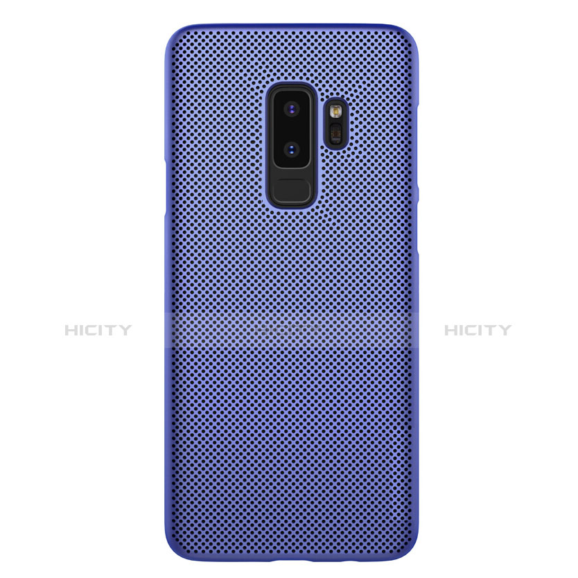 Samsung Galaxy S9 Plus用ハードケース プラスチック メッシュ デザイン M01 サムスン ネイビー