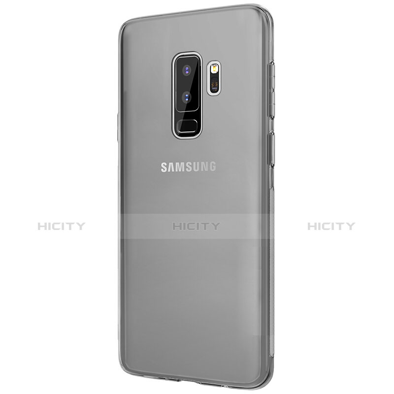Samsung Galaxy S9 Plus用極薄ソフトケース シリコンケース 耐衝撃 全面保護 クリア透明 T20 サムスン グレー