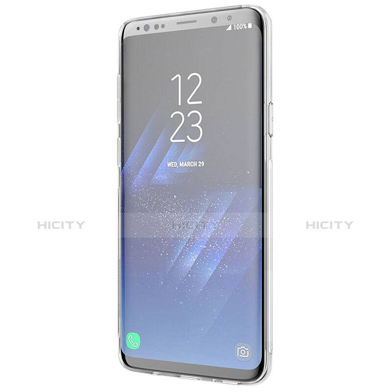 Samsung Galaxy S9 Plus用極薄ソフトケース シリコンケース 耐衝撃 全面保護 クリア透明 T20 サムスン ホワイト
