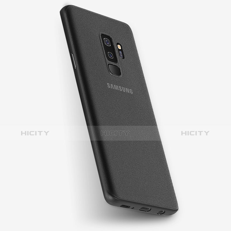 Samsung Galaxy S9 Plus用極薄ケース クリア透明 プラスチック T01 サムスン ブラック