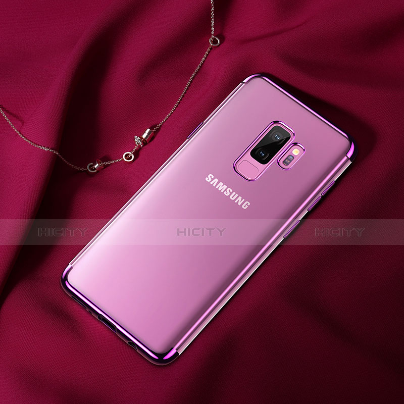 Samsung Galaxy S9 Plus用極薄ソフトケース シリコンケース 耐衝撃 全面保護 クリア透明 H01 サムスン 