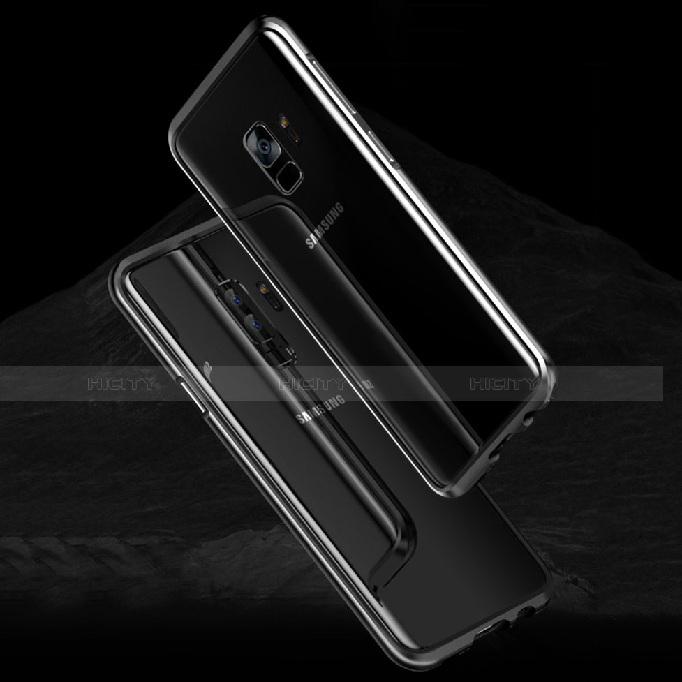 Samsung Galaxy S9 Plus用ケース 高級感 手触り良い アルミメタル 製の金属製 360度 フルカバーバンパー 鏡面 カバー サムスン 