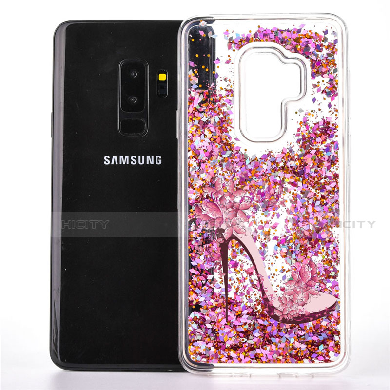 Samsung Galaxy S9 Plus用シリコンケース ソフトタッチラバー バタフライ パターン カバー K01 サムスン 