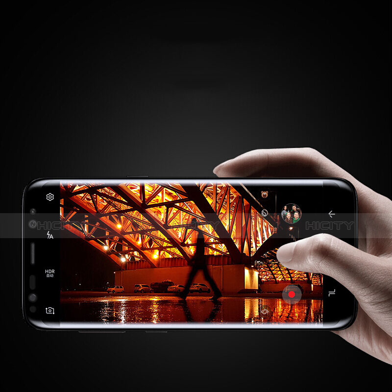 Samsung Galaxy S9 Plus用強化ガラス フル液晶保護フィルム F04 サムスン ブラック