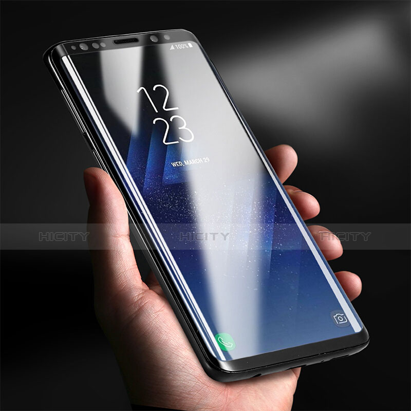 Samsung Galaxy S9 Plus用強化ガラス フル液晶保護フィルム F06 サムスン ブラック