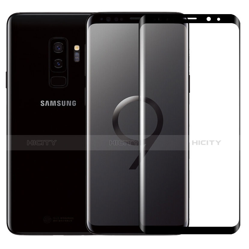 Samsung Galaxy S9 Plus用強化ガラス フル液晶保護フィルム F07 サムスン ブラック