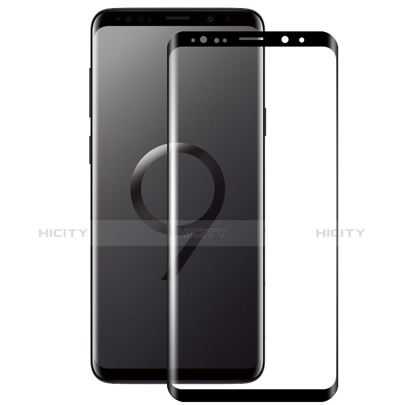 Samsung Galaxy S9 Plus用強化ガラス フル液晶保護フィルム F07 サムスン ブラック