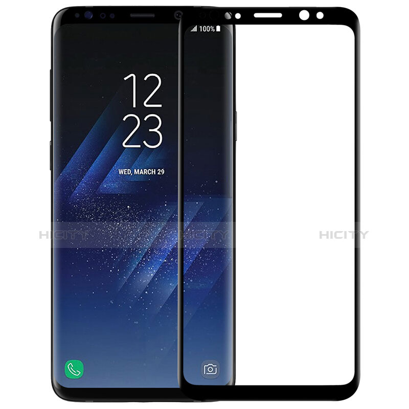 Samsung Galaxy S9 Plus用強化ガラス フル液晶保護フィルム F09 サムスン ブラック