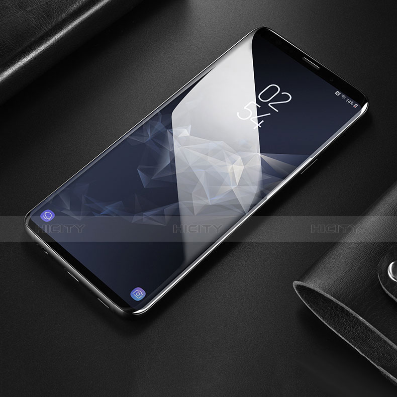 Samsung Galaxy S9 Plus用強化ガラス フル液晶保護フィルム F10 サムスン ブラック