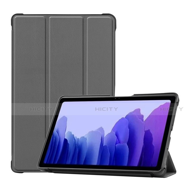 Samsung Galaxy Tab A7 4G 10.4 SM-T505用手帳型 レザーケース スタンド カバー L01 サムスン グレー